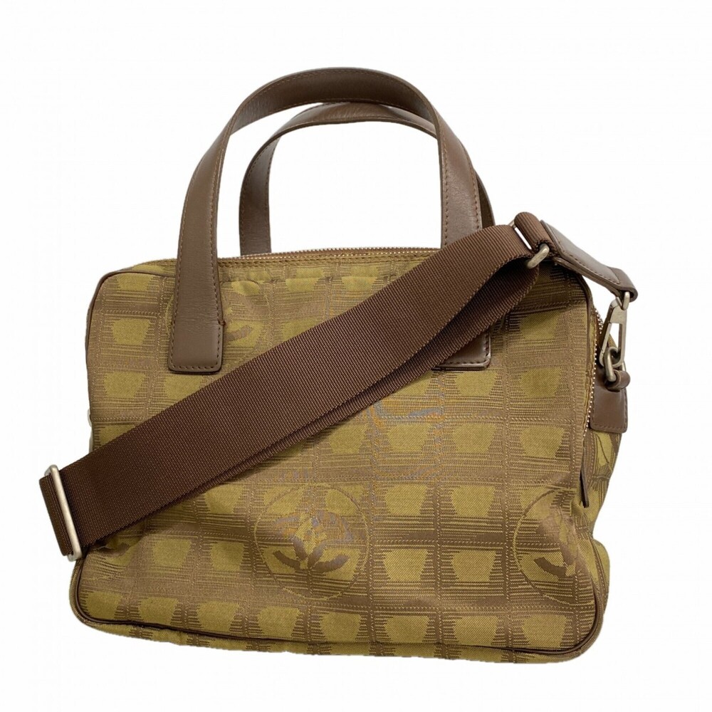 Chanel New Travel Nylon Handbag, Khaki, 2-way bag for women, P3261928